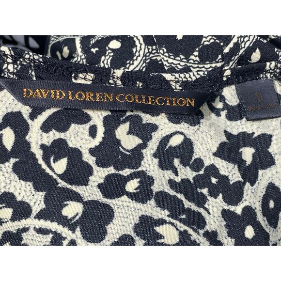 Y2k Vintage Dress Small Faux Wrap Black Gold Whimsygoth 3/4 Sleeve Office Siren - Picture 6 of 6